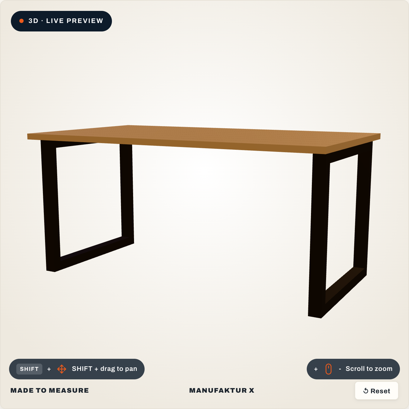 Dining table - 3D-Konfigurator, Manufaktur X