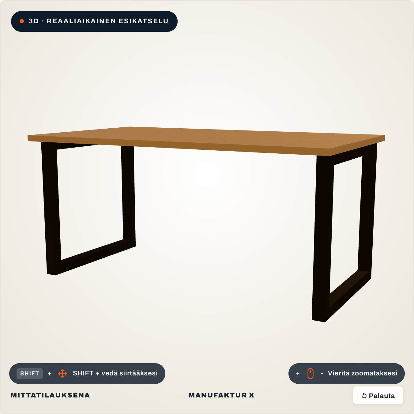 Ruokapöytä - 3D-Konfigurator, Manufaktur X