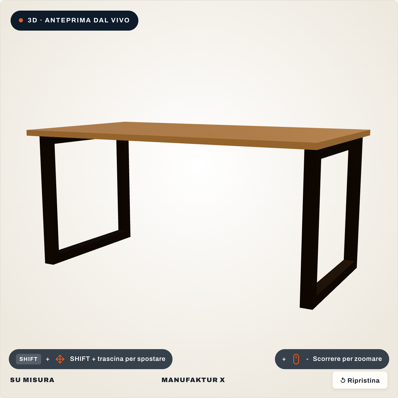 Tavolo da pranzo - 3D-Konfigurator, Manufaktur X