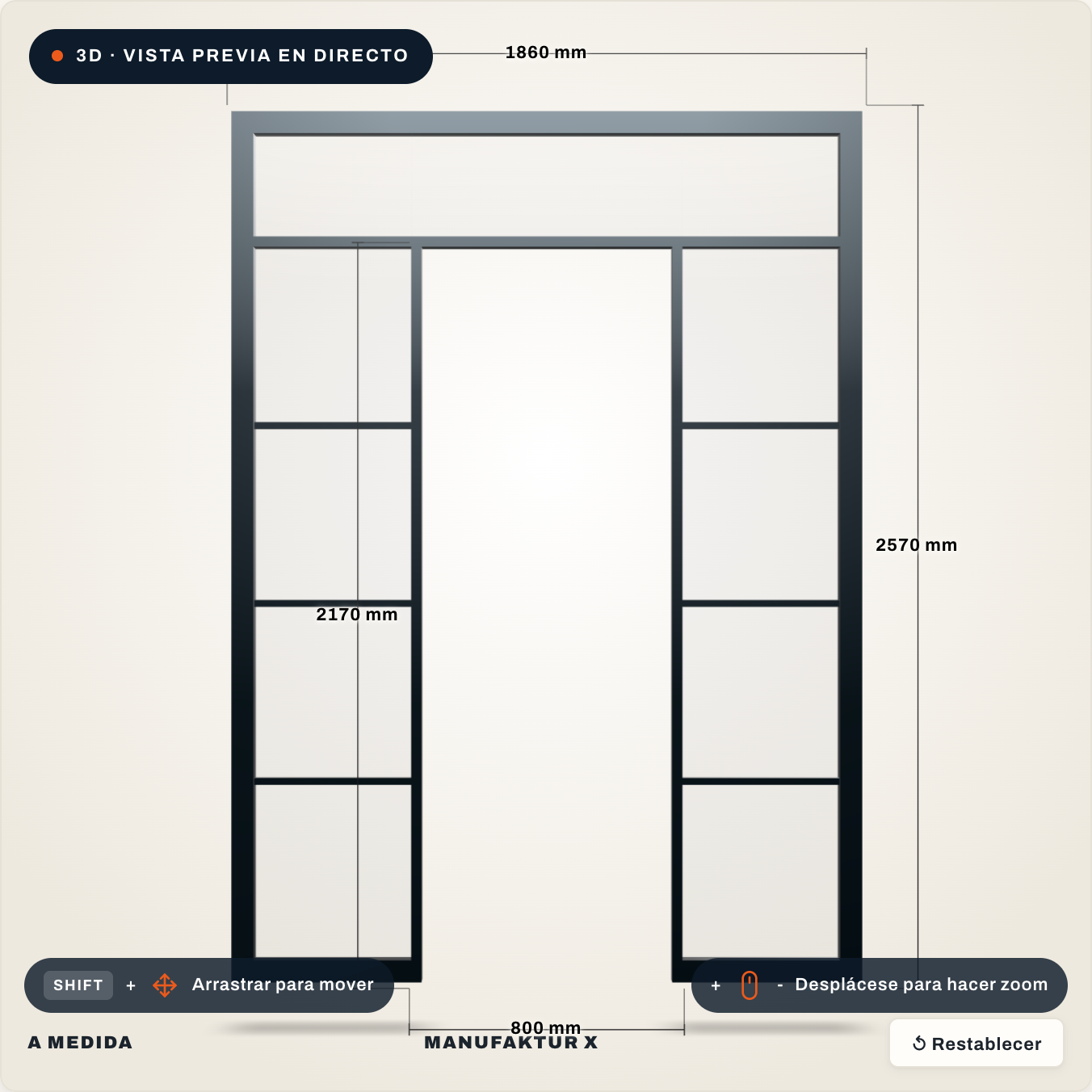 Separador de ambientes - 3D-Konfigurator, Manufaktur X