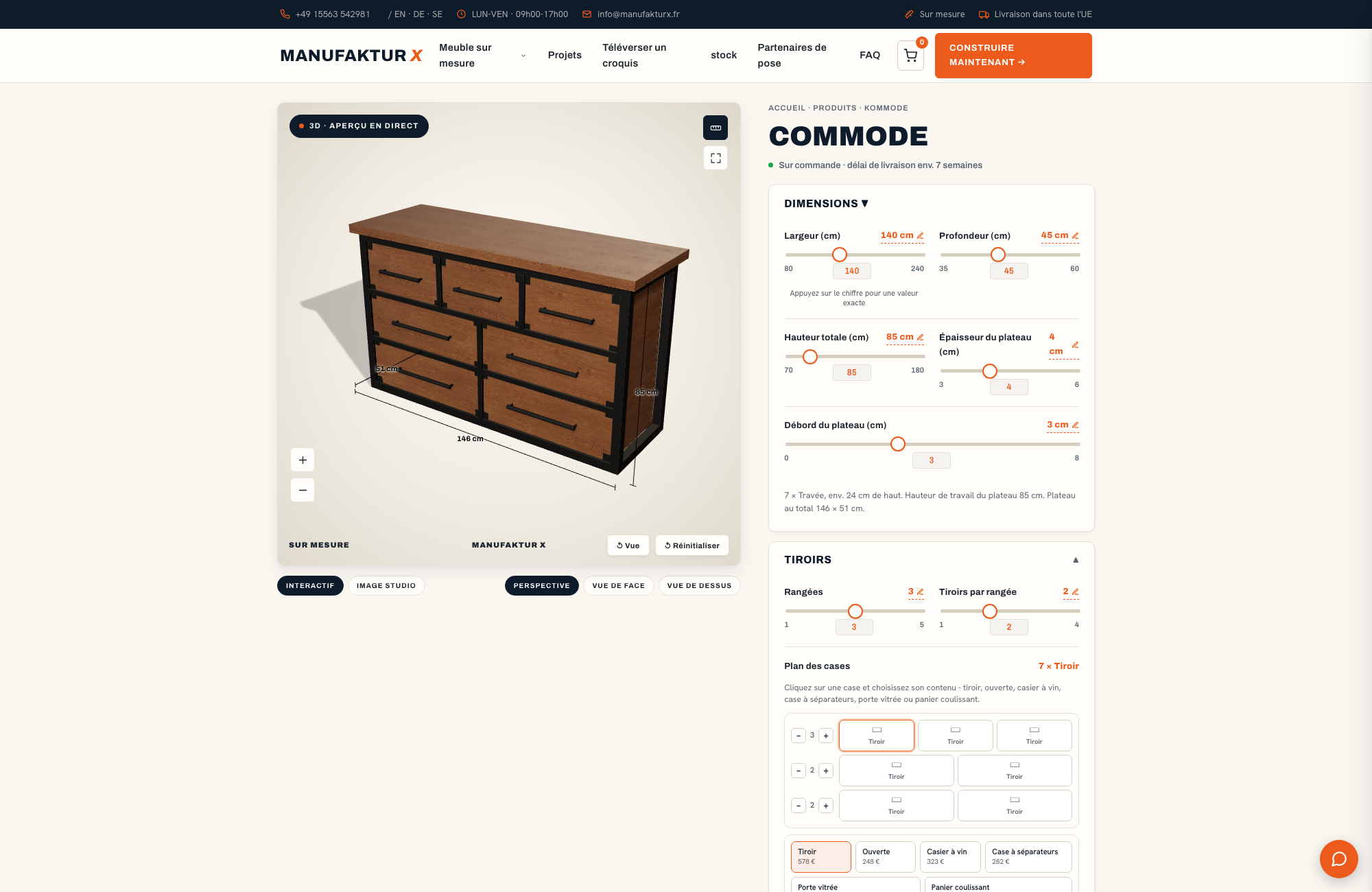 Commode - 3D-configurateur, Manufaktur X