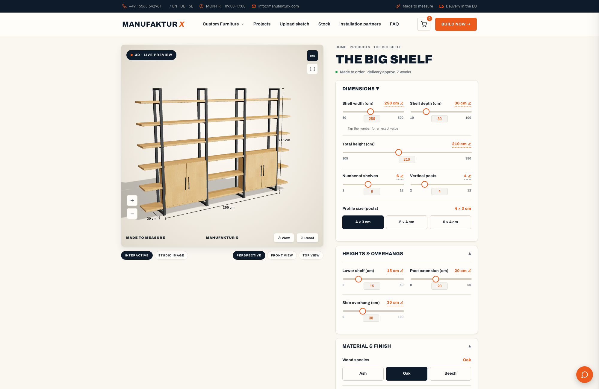 The Big Shelf - 3D-configurator, Manufaktur X