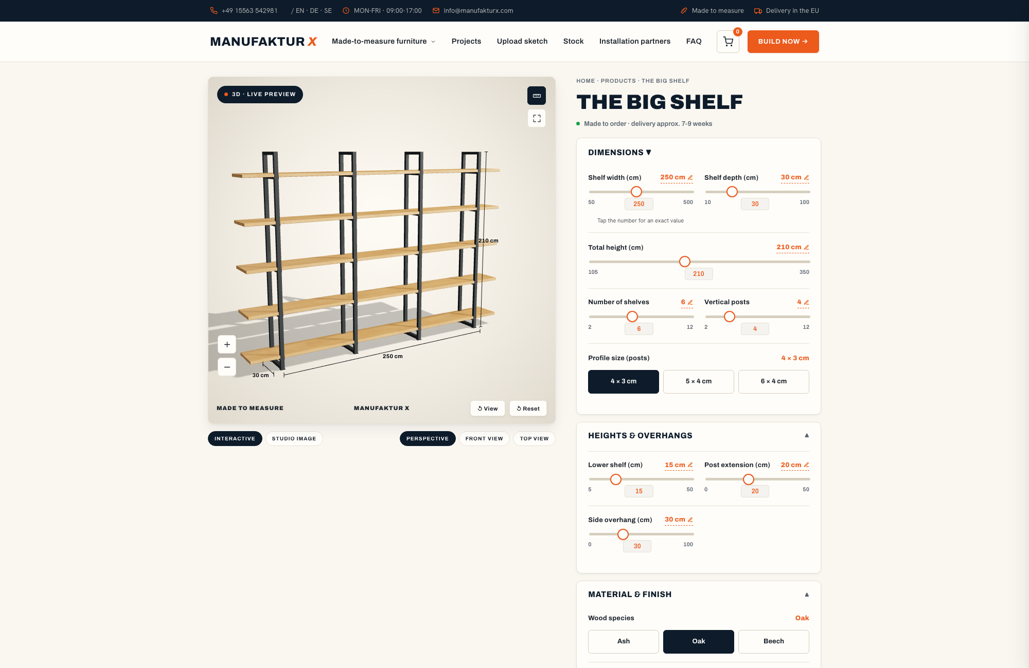The Big Shelf - 3D-configurator, Manufaktur X