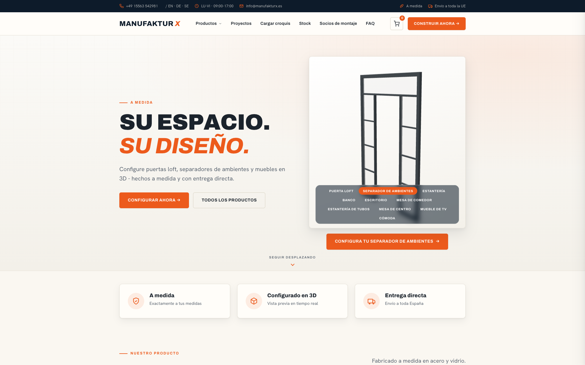 Manufaktur X - muebles a medida de acero, vidrio y madera maciza en el configurador 3D - Großes Regal