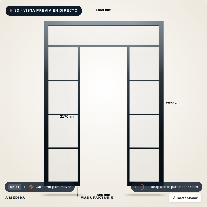 Separador de ambientes - 3D-configurador, Manufaktur X