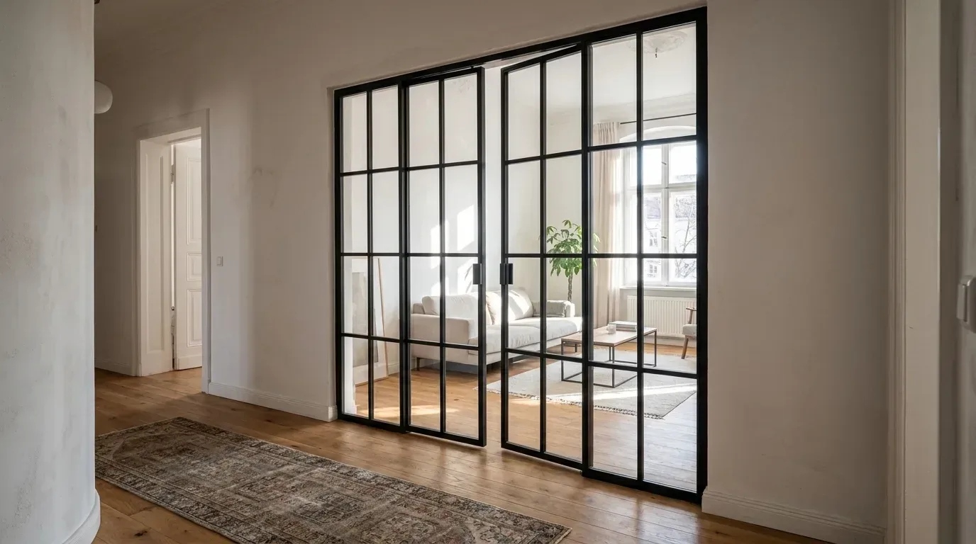 Zoneren zonder muren: een open woonruimte indelen met een loftdeur of roomdivider