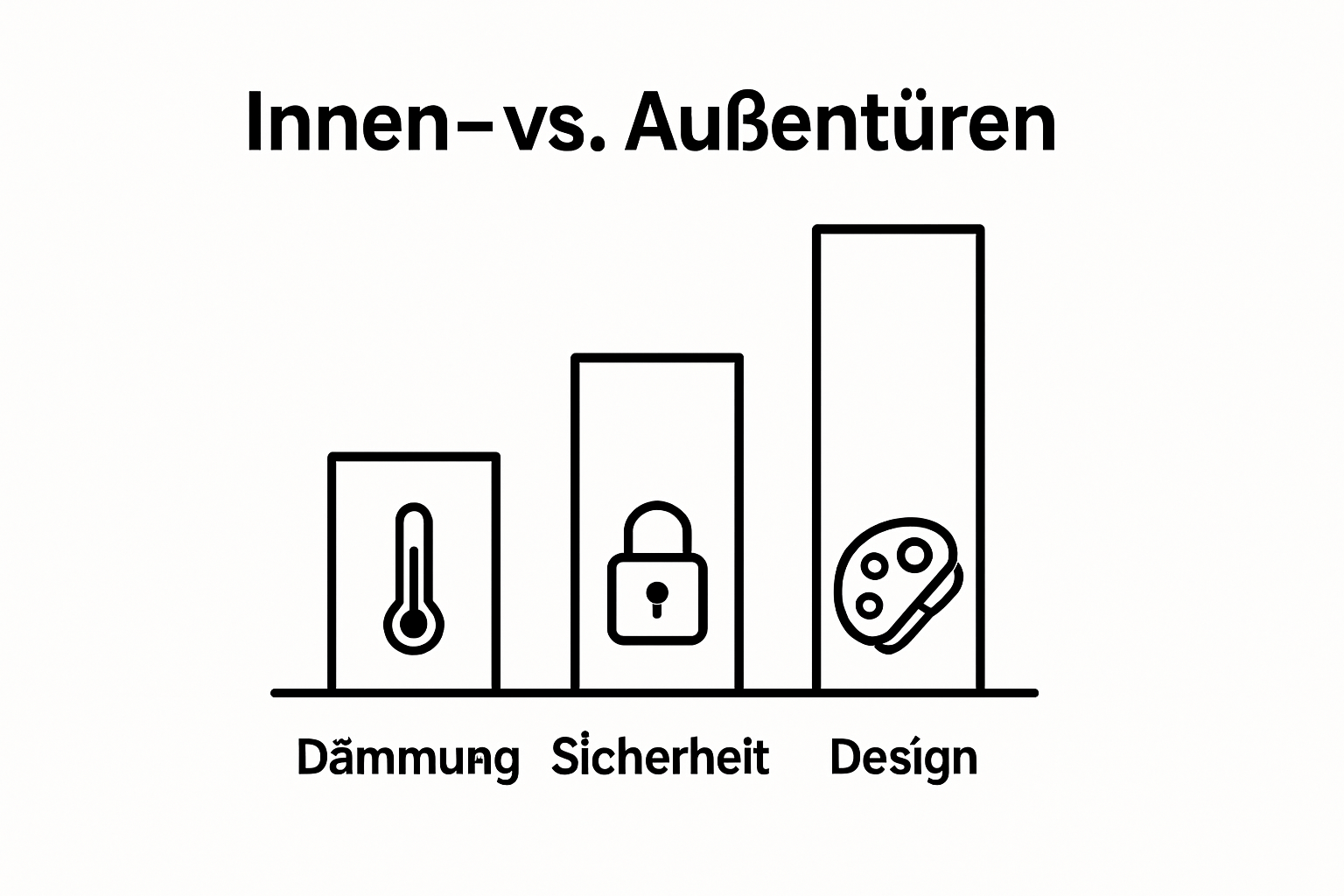 Vergleich Innen- und Außentür: Dämmung, Sicherheit, Design