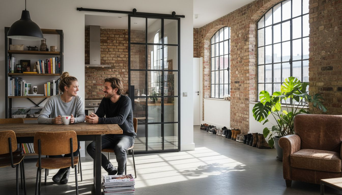 Industriell loftdörr: Så skapar du perfekt balans i ditt hem