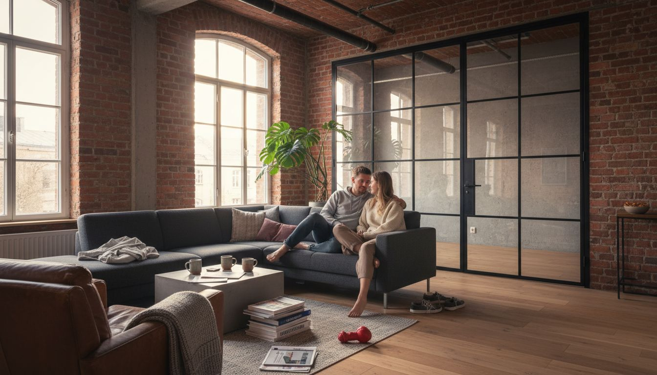 Porte Loft con Pannello Laterale – Eleganza Industriale per Interni Moderni